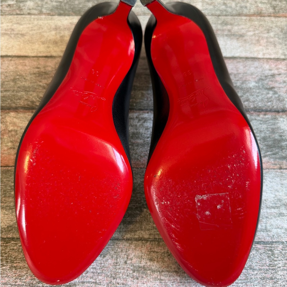 Christian Louboutin Black Leather Heels - Picture 9 of 14